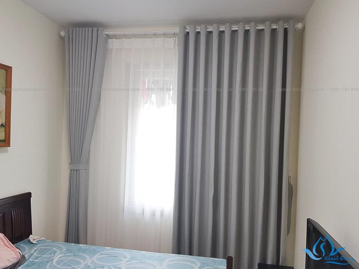 Giới thiệu mẫu rèm vải cửa sổ 2 lớp chống nắng cho căn hộ chung cư đẹp