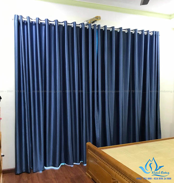 Lắp đặt rèm vải 2 lớp phòng ngủ đẹp khó cưỡng tại Nguyễn Khuyến GA5-18