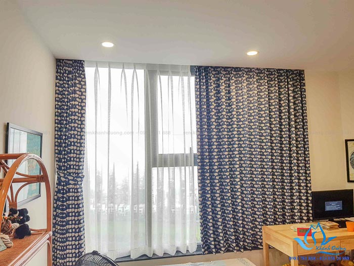 Mẫu rèm vải đẹp cản nắng phòng bé trai chung cư Tây Hồ, Hà Nội A57152