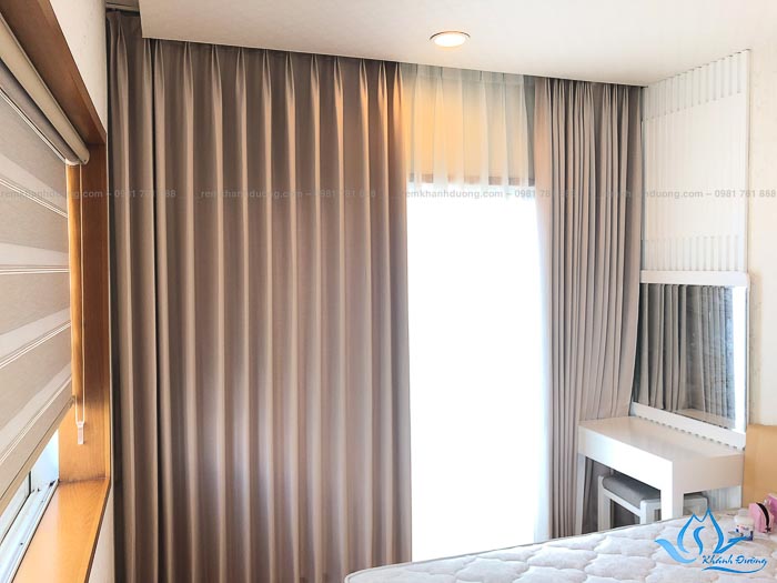 Rèm vải Nhật Bản chống nắng cao cấp cho phòng ngủ tại Hà Nội