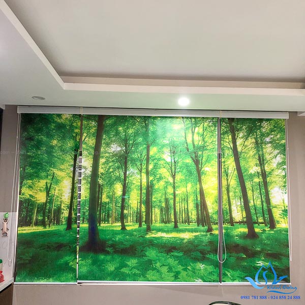 Rèm cuốn tranh PC-102 cho phòng ngủ tại Long Biên-Hà Nội