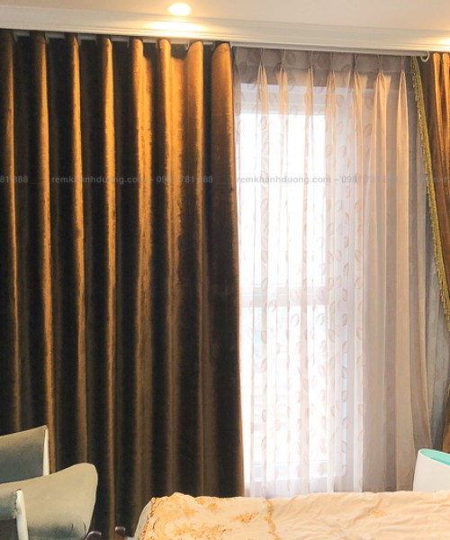 Rèm vải hai lớp đẹp dành cho phòng ngủ tại Nguyễn Tuân, Hà Nội HH190