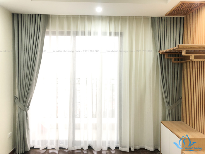 Rèm vải phòng khách hiện đại tại Roman Plaza Tố Hữu, Hà Nội RV 10