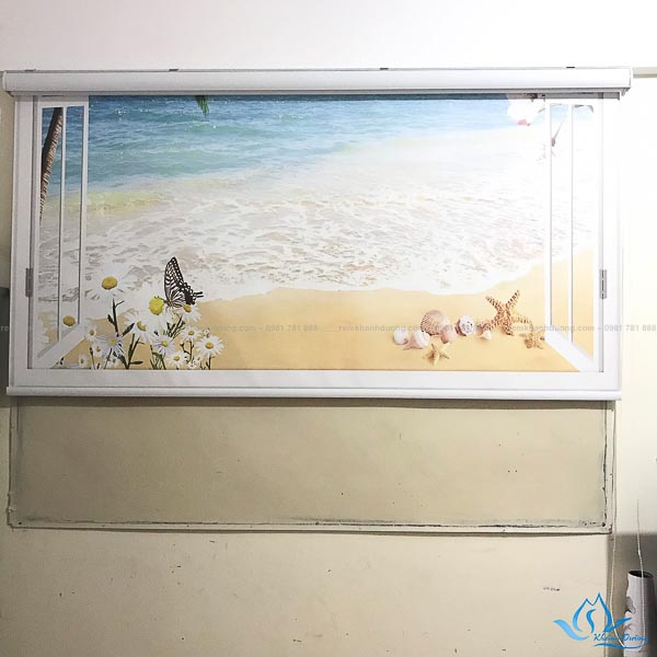 Rèm cửa cuốn tranh 3D cảnh biển mã CP-38 ở Phạm Văn Đồng