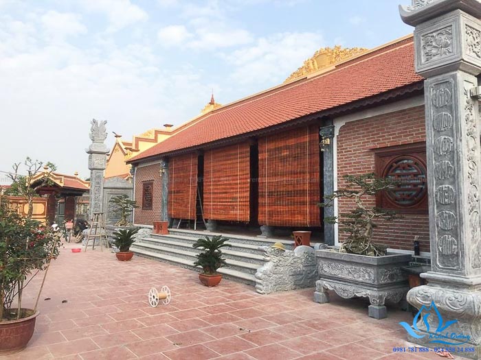 Rèm nhựa giả gỗ MSJ 504 nhà thờ tổ huyện Quốc Oai – Hà Nội