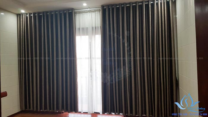 Rèm vải 2 lớp cuốn hút nhất cho phòng khách tại Mỹ Đình- Hà Nội L18-19