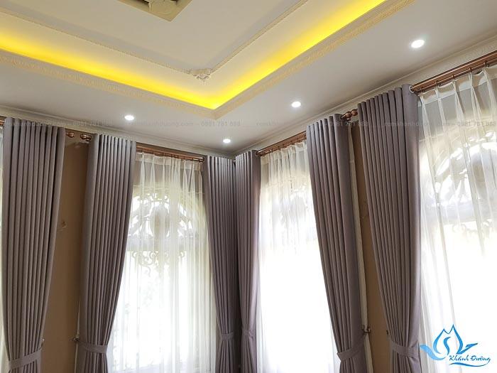 Rèm cửa vải đẹp một màu sang trọng tại Resort Đồng Trúc, Hà Nội 688-10
