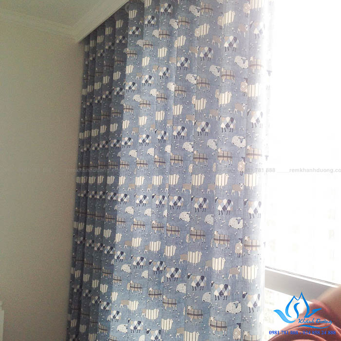 Rèm vải Đài Loan cao cấp cho phòng ngủ bé trai ở Nguyễn Chí Thanh A06