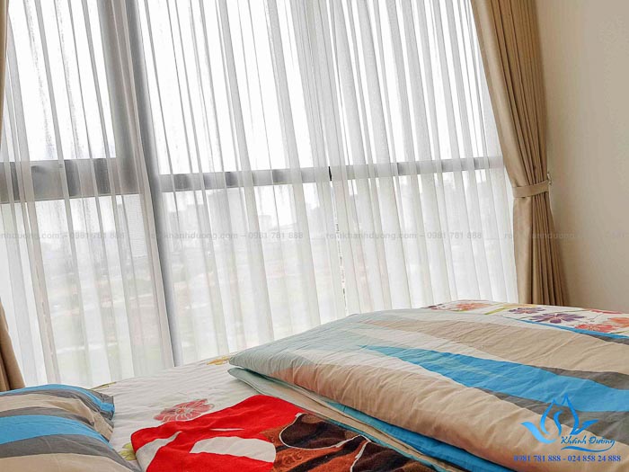 Rèm vải đẹp cản nắng cho phòng ngủ tại chung cư Bắc Linh Đàm TM-69-5