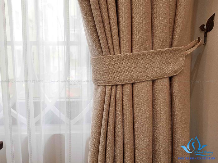 Rèm vải Hàn Quốc cho phòng khách sang trọng tại quận Long Biên DOICE07