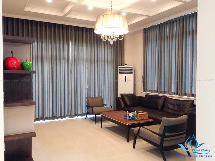Rèm vải phòng khách Hàn Quốc hiện đại tại Booyoung Vina MELANGE04