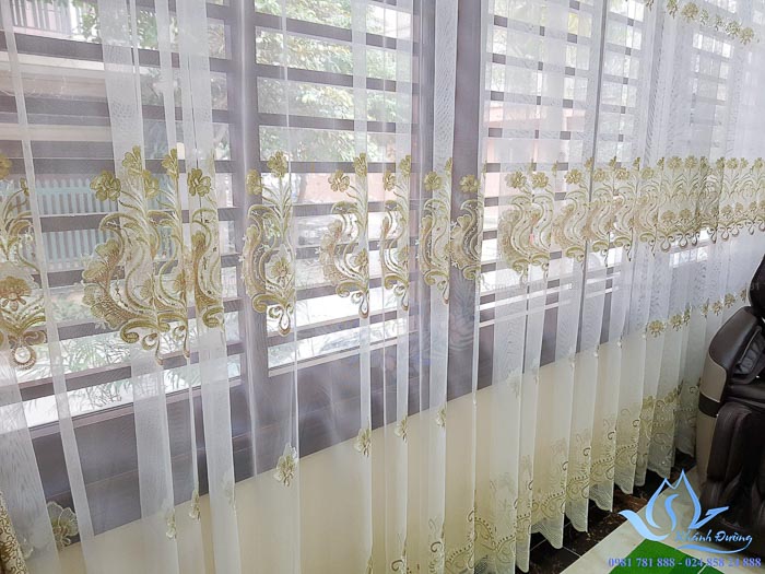 Rèm vải tân cổ điển cao cấp cho phòng khách tại Mai Dịch-Hà Nội 6800-9