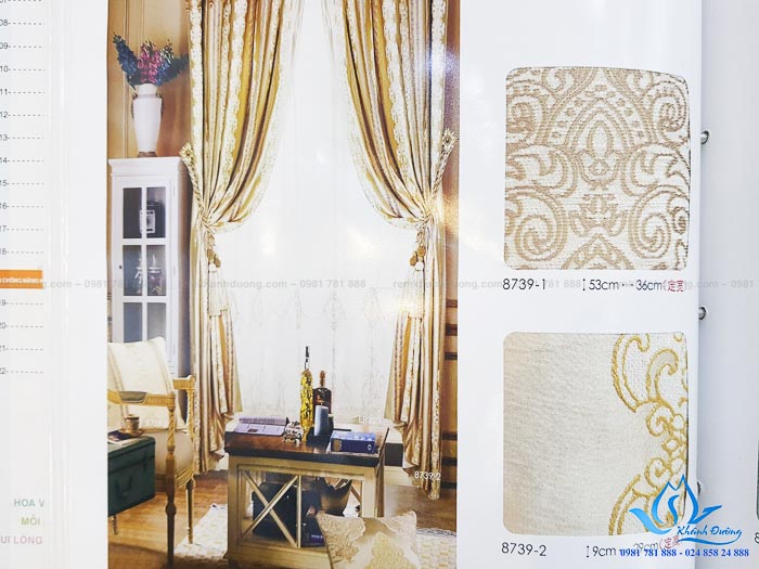 Rèm vải tân cổ điển cao cấp cho phòng khách tại Mai Dịch-Hà Nội 6800-9