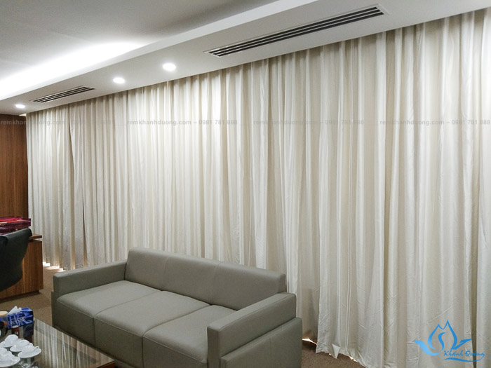 Rèm vải silicon chống nắng cho cửa sổ phòng giám đốc đẹp nhất Hà Nội