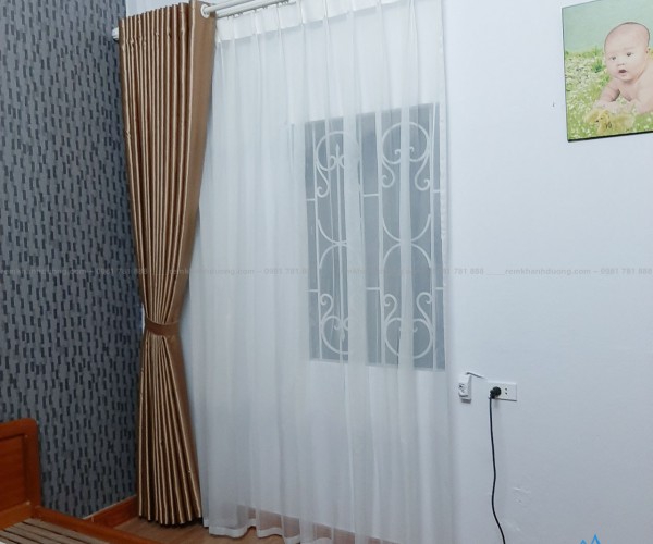 Rèm vải gấm đẹp cho phòng ngủ Hoàng Văn Thái, Thanh Xuân TM 80