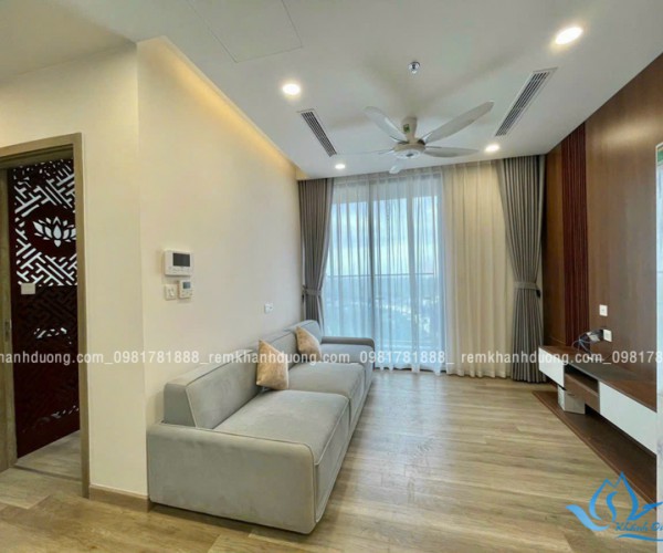 Rèm vải hai lớp nhẹ nhàng cho phòng khách chung cư tại Đà Nẵng