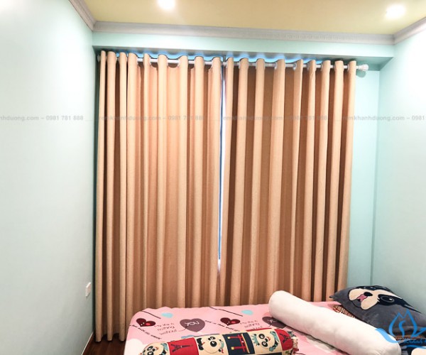 Rèm vải phòng ngủ tráng silicon chống nắng Định Công, Hà Nội RS03