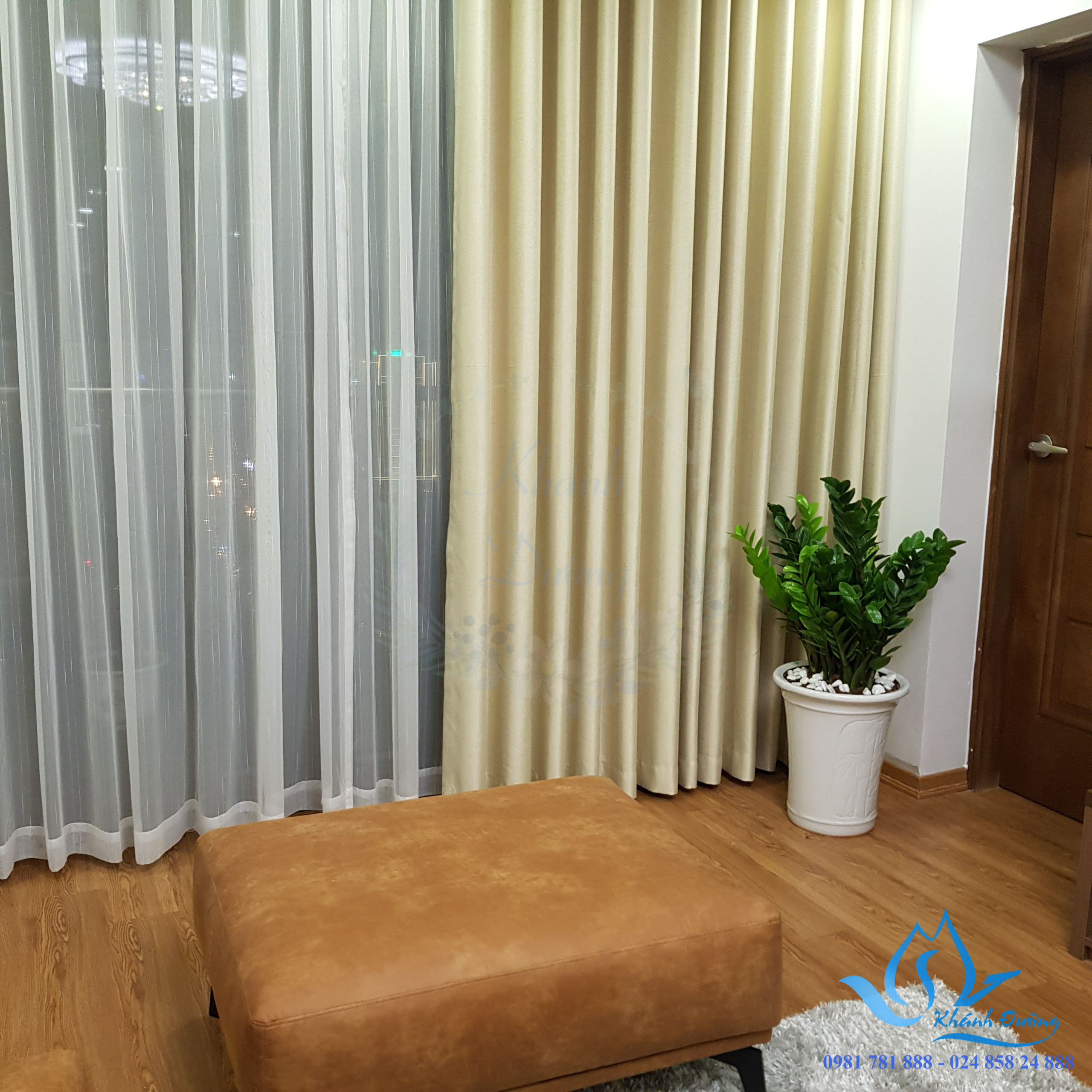 rèm vải hai lớp sang trọng tại Hà nội