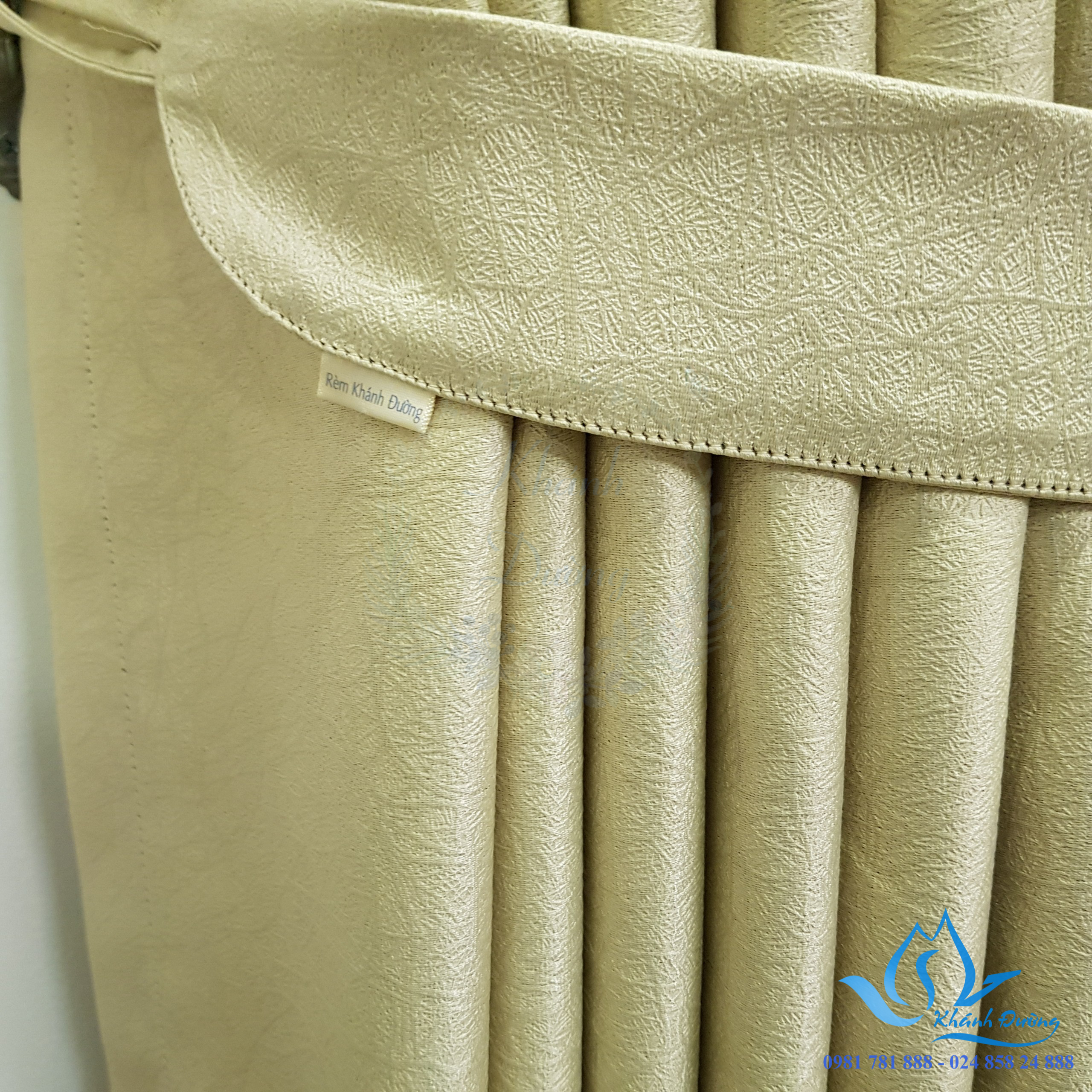 rèm vải hai lớp màu sữa sang trọng tại Hà nội