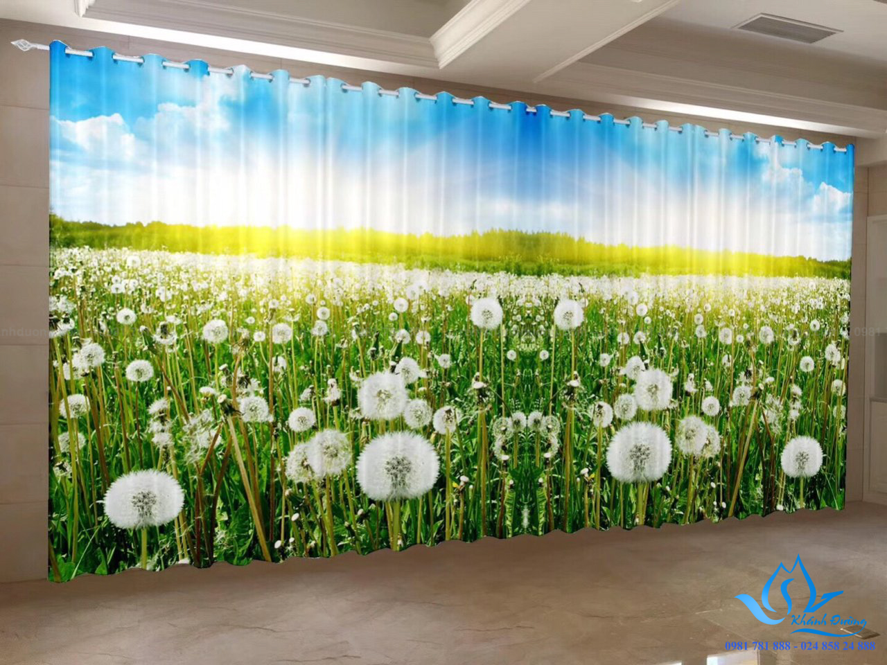 Bật mí chất liệu của rèm cửa vải in tranh 3D RT17