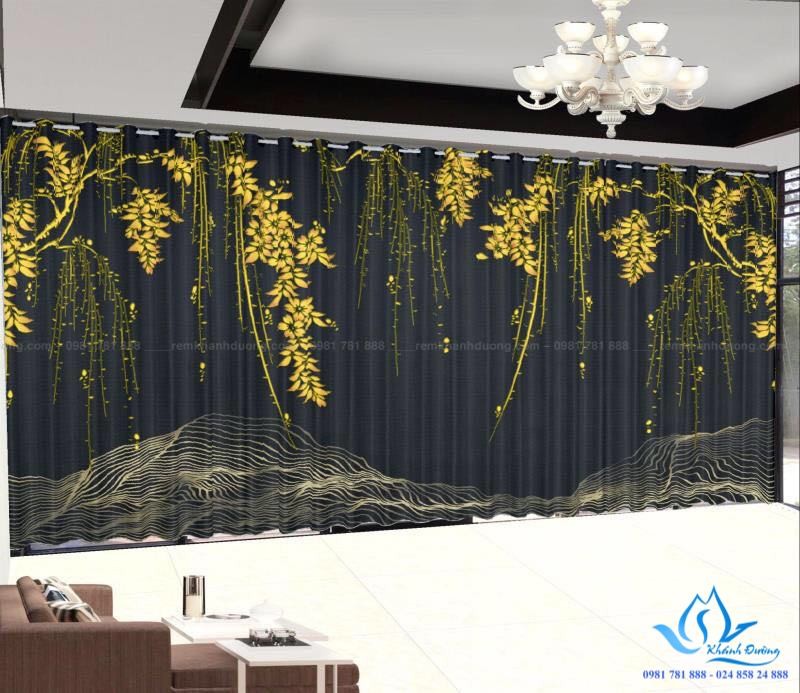 Mẫu rèm vải tranh in hình tại Nguyễn Chí Thanh, Hà Nội RT20