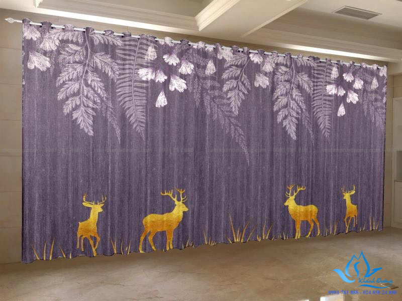 Rèm in tranh 3D RT20 sang trọng, đẳng cấp
