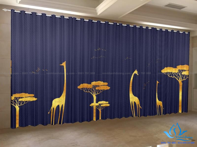 Mẫu rèm vải in tranh RT20 cam kết chất lượng cao
