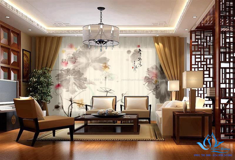 Tư vấn kết hợp nội thất mẫu rèm vải tranh RT25 Tư vấn kết hợp nội thất mẫu rèm vải tranh RT25