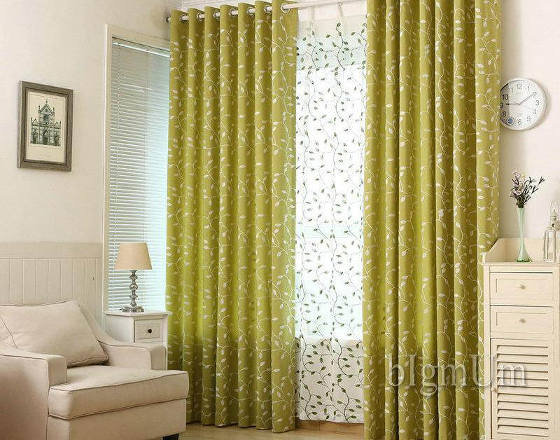 Rèm phòng khách họa tiết hoa văn thêu trang nhã