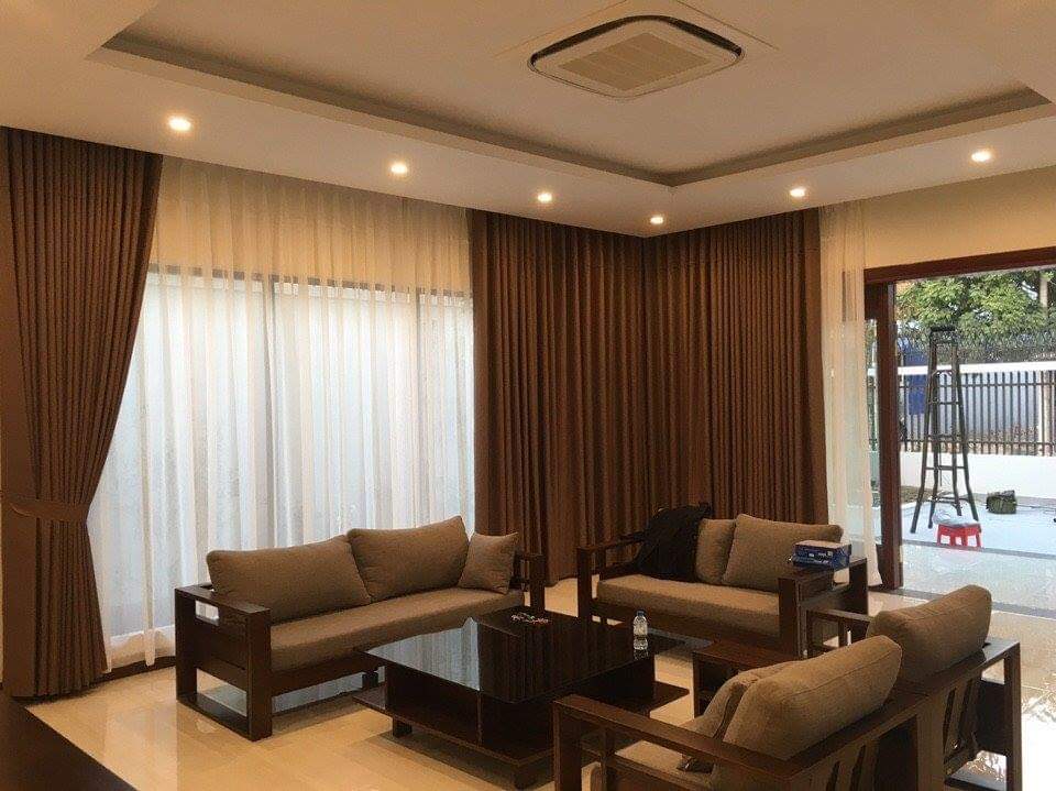 Rèm vải cao cấp hai lớp sang trọng dành cho phòng khách