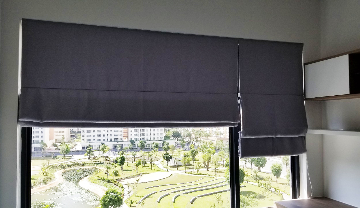 Rèm Roman trơn cho phòng khách