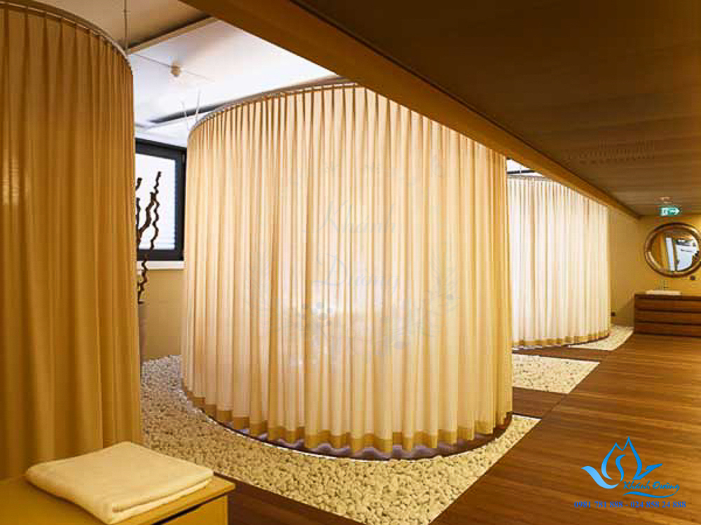 Rèm vải spa làm từ vải voan mỏng