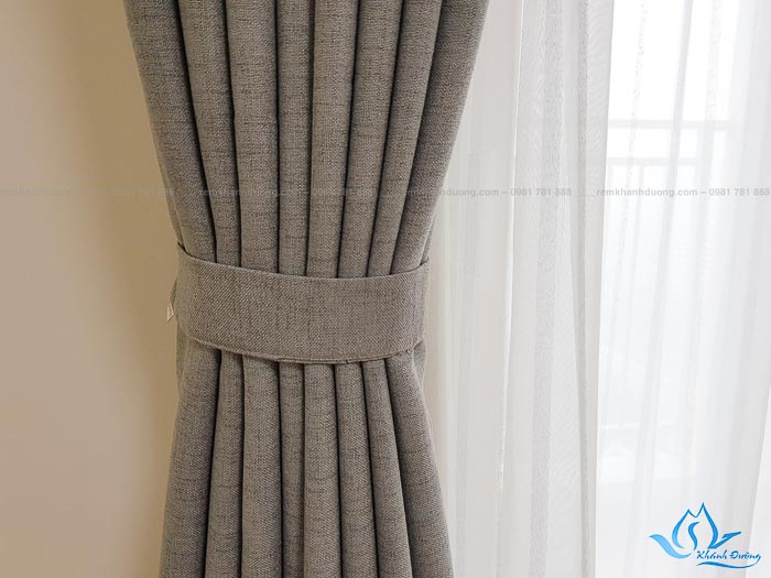 Rèm vải hai lớp một màu chung cư Booyoung, Mỗ Lao mã TM 46
