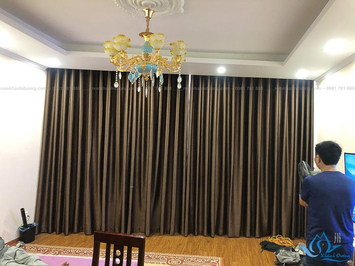 Rèm 2 lớp chống nắng 100% với lớp silicon tráng phủ