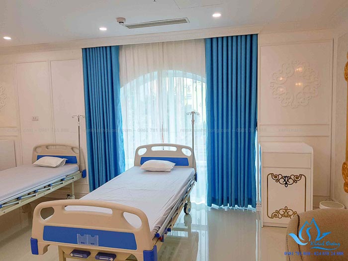 HÌNH ẢNH THỰC TẾ RÈM VẢI HAI LỚP TẠI THẨM MĨ VIỆN XUÂN HƯƠNG