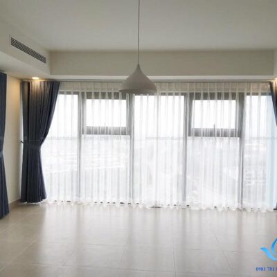 Lắp đặt rèm vải chống nắng phòng khách hiện đại tại Đống Đa DIM106-05