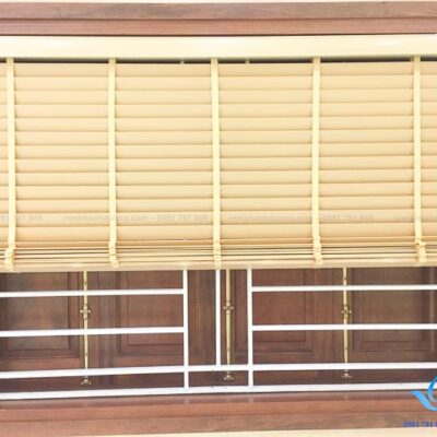 Mành sáo gỗ thanh lịch MSJ 303 tại căn hộ quận Ba Đình