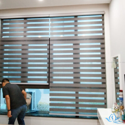 SP513 rèm cầu vồng cửa sổ nguyên hồng