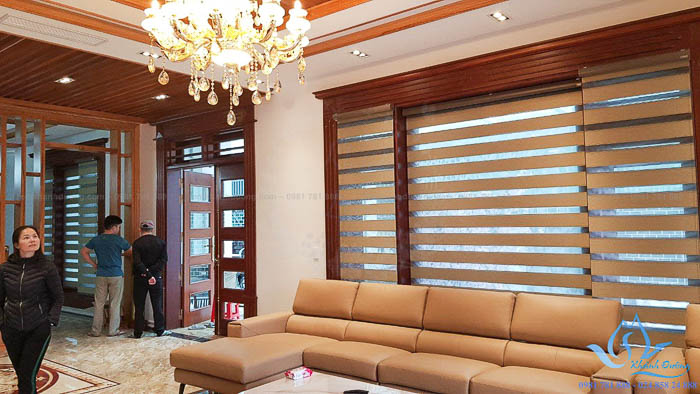 Mẫu rèm cầu vồng Ecohome lắp đặt tại biệt thự sang trọng EBL 302