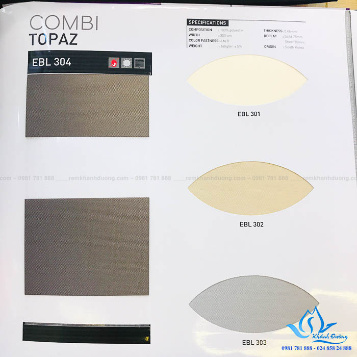 Mẫu rèm cầu vồng Ecohome lắp đặt tại biệt thự sang trọng EBL 302