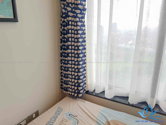Mẫu rèm vải đẹp cản nắng phòng bé trai chung cư Tây Hồ, Hà Nội A57152
