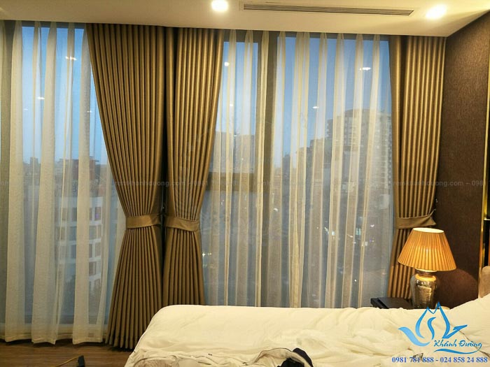 Mẫu rèm vải hai lớp chung cư sang trọng tại Phạm Hùng- Hà Nội TM-75-15