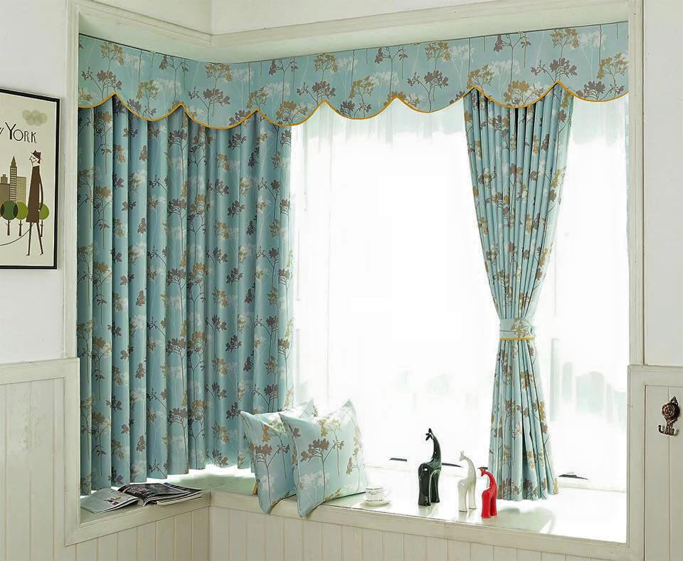 Nét tươi mới, căng tràn trong rèm vải họa tiết cây cỏ