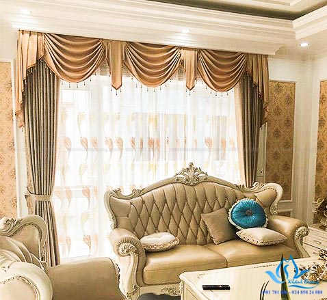 Mua rèm cổ điển cho biệt thự sang trọng Trung Hòa, Cầu Giấy HT882-11