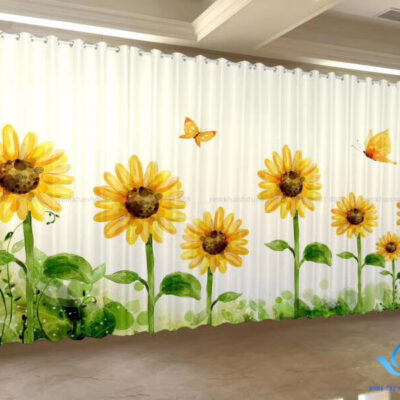 RT8 rèm in tranh hình hoa hướng dương