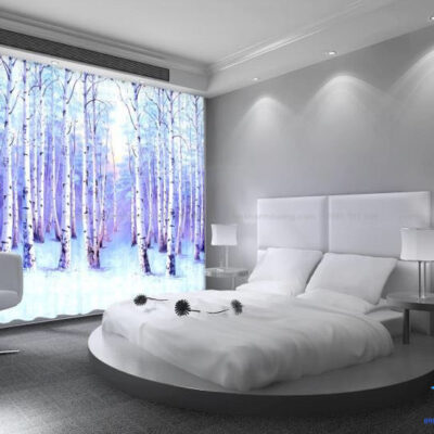 RT8 rèm vải 3D phòng ngủ