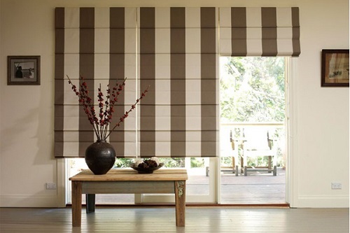 Mẫu rèm Roman giá rẻ bằng vải lông cừu