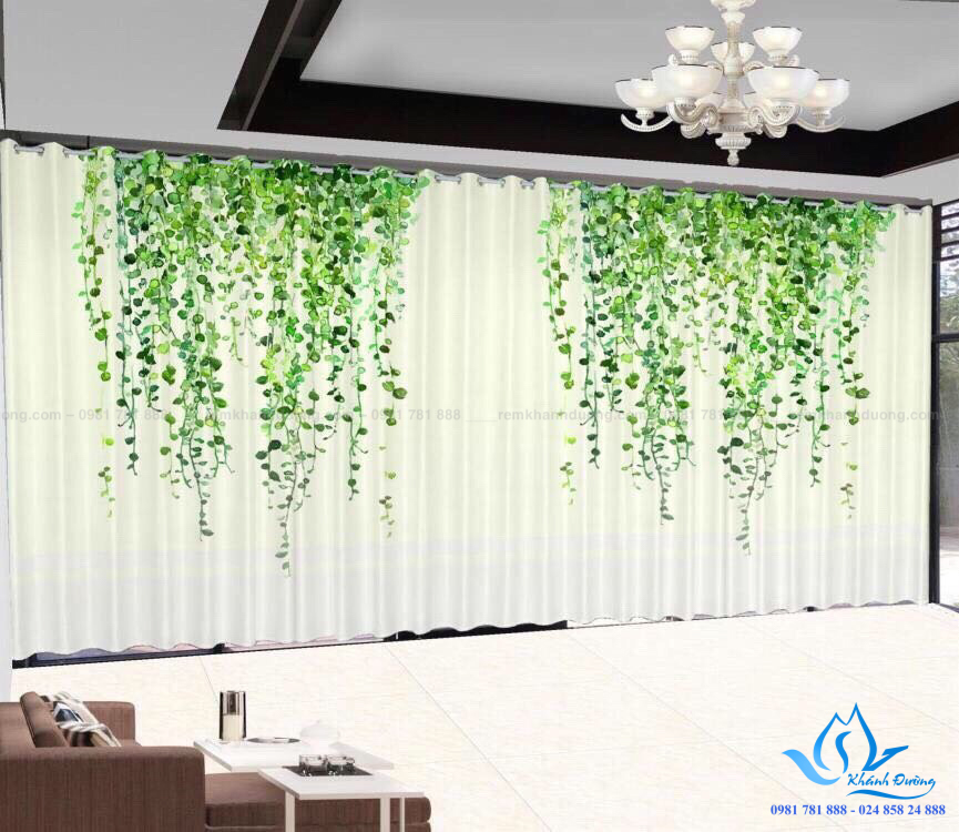 Rèm cửa vải in tranh 3D hình nhẹ nhàng tại Trích Sài, Hà Nội RT27