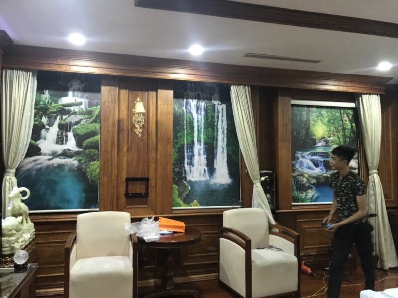 Rèm Cuốn Tranh Chống Nắng KD-348
