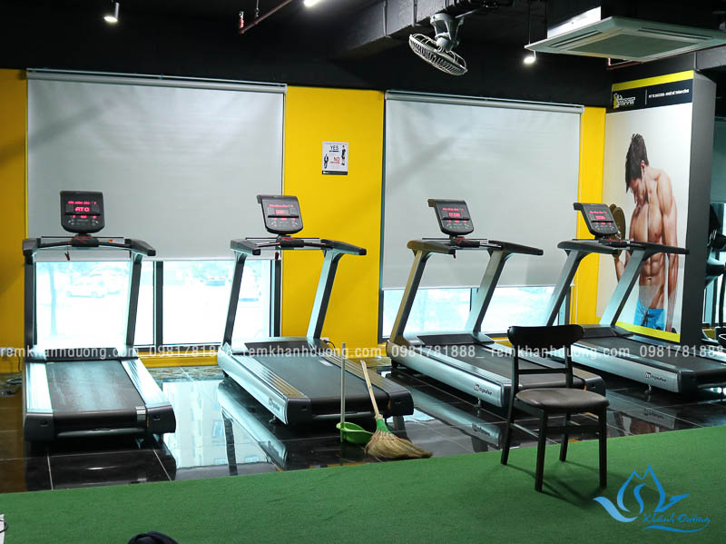 Hình  Rèm cuốn trơn đẹp phòng gym, yoga tại Long Biên